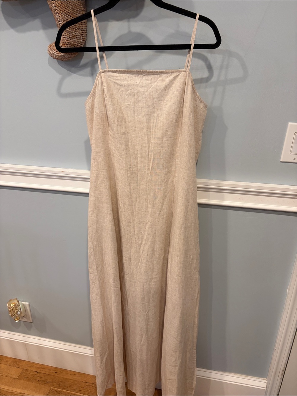 1. State Cream Maxi Slip Dress with Thin Straps